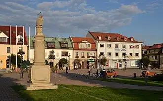 Het marktplein in Żory