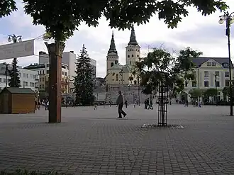 Het plein Námestie Andreja Hlinku