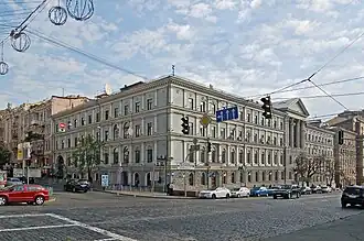 Het hoofdkantoor van Naftohaz in Kiev