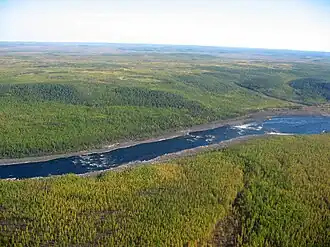 stroomversnellingen in de Viljoej