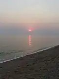 Zonsondergang over de Zee van Azov.