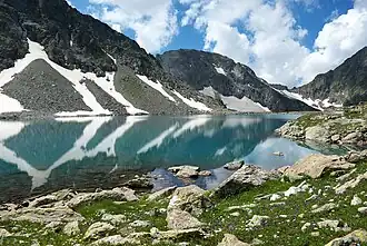 Het gletsjermeer Imeretinski.