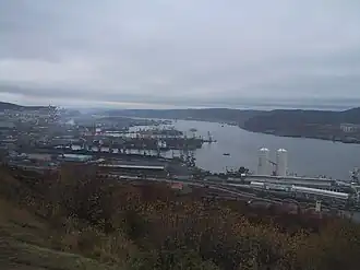 Baai van Kola vanaf Moermansk