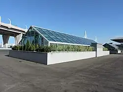 Glazen dak van de noordelijke verdeelhal