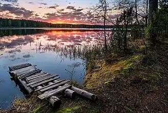 Het Seligermeer in Nationaal Park Valdajski.