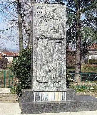 Een Russisch monument in Kalitinovo