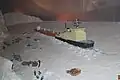 Diorama van de ijsbreker op de Noordelijke Zeeroute
