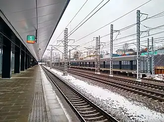 De ontwerptekening met een blik van zuid naar noord.