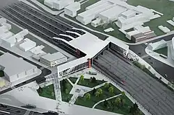 De maquette van het project