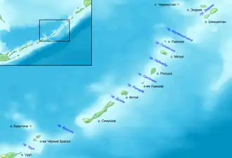 Derde zeestraat van boven is de Straat Nadezjda