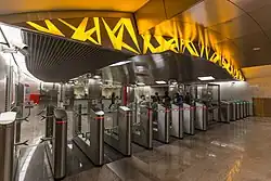 De poortjes in de noordelijke verdeelhal