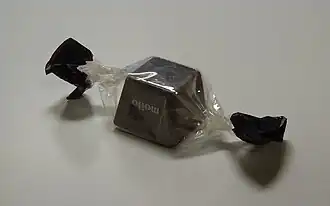 Chocolade snoepje in cellofaan