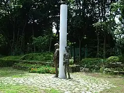 Kunst in het park voor de verbouwingen