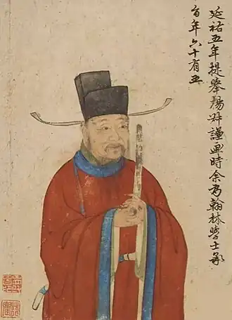 Portret van Zhao Mengfu