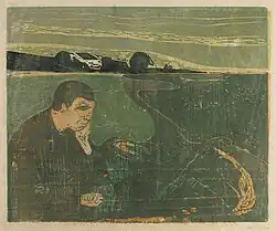 Evening. Melancholy I, 1896. Houtsnede. 37,2 × 45,2&nbsp;cm