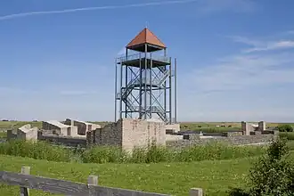 Huidige contouren 13e-eeuwse kasteel Nieuwendoorn (2016).