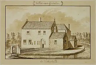 Gistellis op een 18e-eeuwse tekening