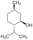 Structuurformule van L-(–)-menthol
