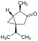 Structuurformule van α-(–)-thujon