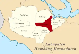 Kaart van Dolok Sanggul