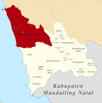 Kaart van Muara Batang Gadis