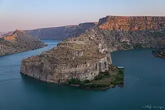 Het fort Rumkale in het district Nizip