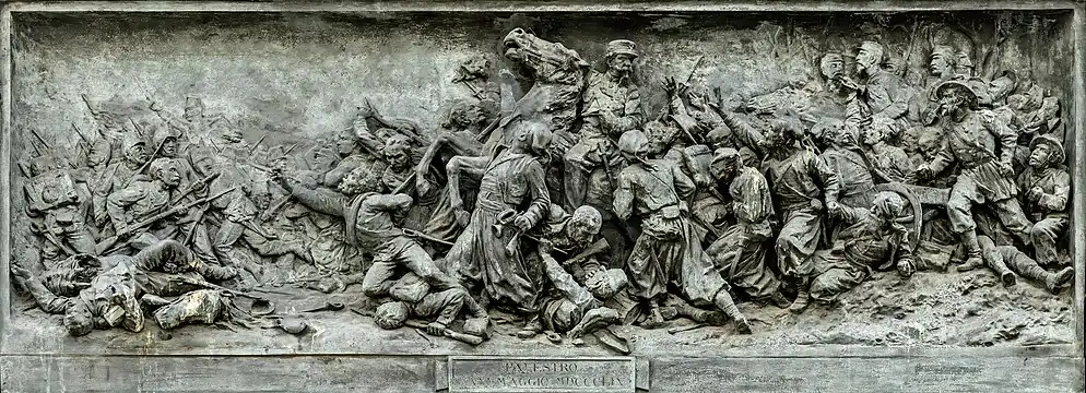 Battaglia di Palestro van Ettore Ferrari in Venetië