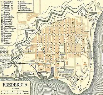 Kaart van de stad (ca. 1900)