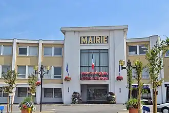 Het gemeentehuis van de gemeente Saint-Martin-lez-Tatinghem in Saint-Martin-au-Laërt