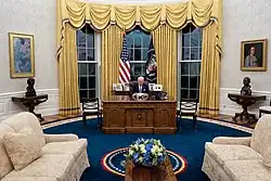 Het officiële kantoor van de president de Oval Office