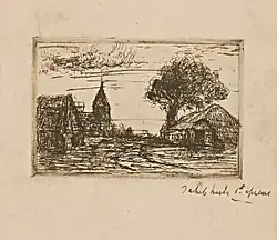 Achterbos, ets door Jakob Smits, collectie Jakob Smitsmuseum