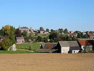 Het dorp in de herfst