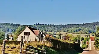 Gezicht op Vault-de-Lugny