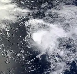 Foto of weerkaart van orkaan