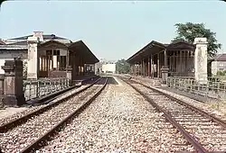 Het vervallen station in 1979..