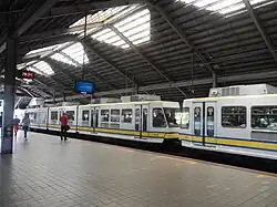 Trams in station Central Terminal / Arroceros