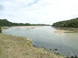 De Ria du Goyen halverwege het getij.