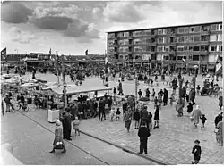 Opening Abraham Staalmanplein, Slotervaart; 1 juli 1960