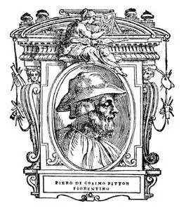 Portret van Piero di Cosimo in Vasari's De levens van de grootste schilders, beeldhouwers en architecten