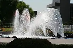 Een van de vijf fonteinen in het CityCenter in Las Vegas.