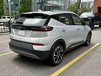 De achterzijde van het voertuig