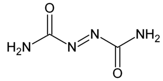 Structuurformule van azodicarbonamide