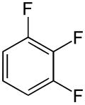 Structuurformule van 1,2,3-trifluorbenzeen