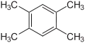 Structuurformule van 1,2,4,5-tetramethylbenzeen