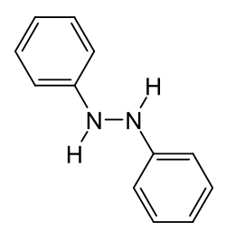 Structuurformule van 1,2-difenylhydrazine