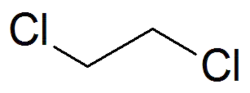 Structuurformule van 1,2-dichloorethaan
