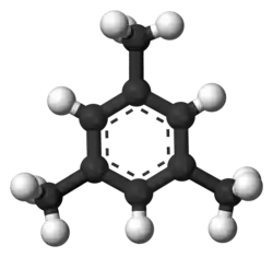 Molecuulmodel van mesityleen