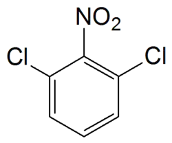 Structuurformule van 1,3-dichloor-2-nitrobenzeen