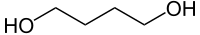 Structuurformule van 1,4-butaandiol