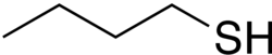 Structuurformule van 1-butaanthiol